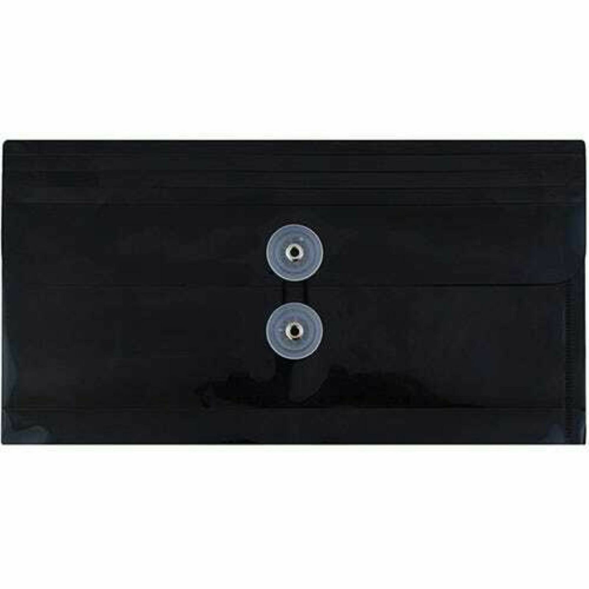 JAM Paper 5.25" x 10" Plastic #10 Business Envelope with Button and String Tie Closure